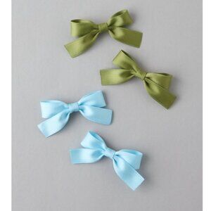NWT: American Eagle Blue and Green 4 pack hair bow clips